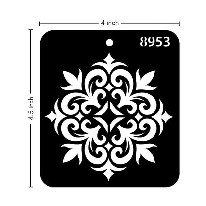 iCraft Multi-Surface Stencils - Perfect for Walls, DIY & Resin Art Projects | Reusable |Mini Stencil 4"x 4"-8953
