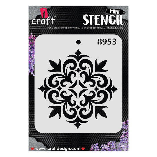 iCraft Multi-Surface Stencils - Perfect for Walls, DIY & Resin Art Projects | Reusable |Mini Stencil 4"x 4"-8953