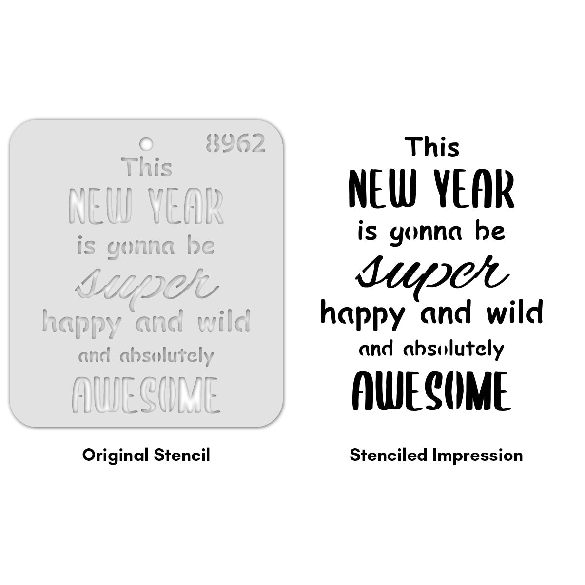 iCraft Multi-Surface Stencils - Perfect for Walls, DIY & Resin Art Projects | Reusable |Mini Stencil 4"x 4"-8962