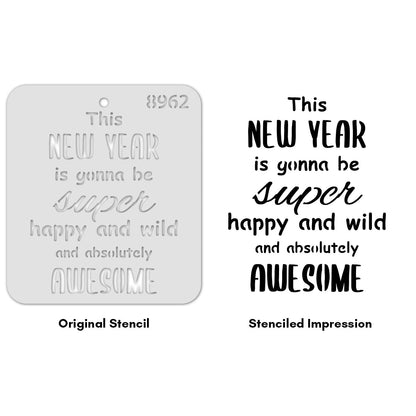 iCraft Multi-Surface Stencils - Perfect for Walls, DIY & Resin Art Projects | Reusable |Mini Stencil 4"x 4"-8962
