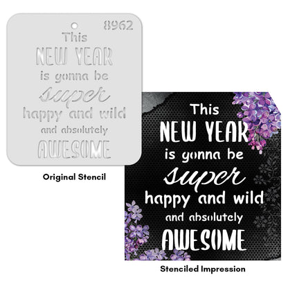 iCraft Multi-Surface Stencils - Perfect for Walls, DIY & Resin Art Projects | Reusable |Mini Stencil 4"x 4"-8962