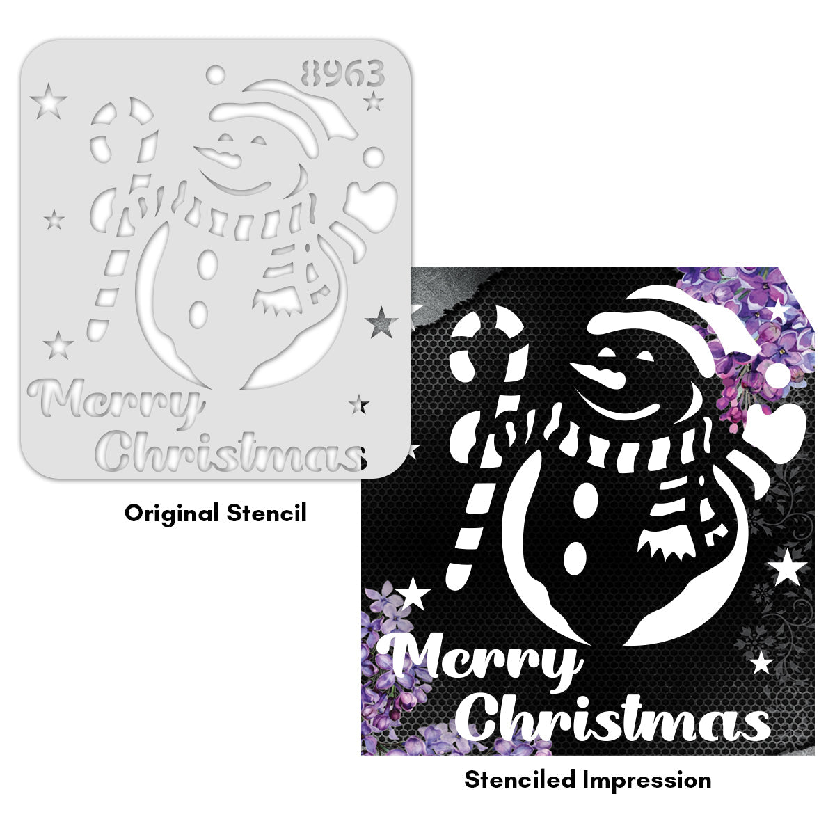 iCraft Multi-Surface Stencils - Perfect for Walls, DIY & Resin Art Projects | Reusable |Mini Stencil 4"x 4"-8963