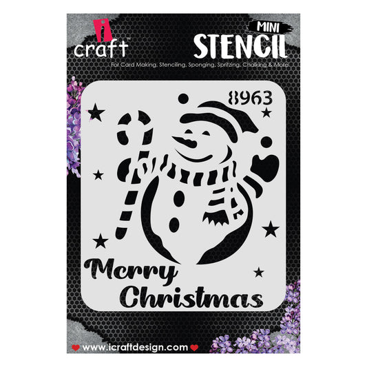 iCraft Multi-Surface Stencils - Perfect for Walls, DIY & Resin Art Projects | Reusable |Mini Stencil 4"x 4"-8963