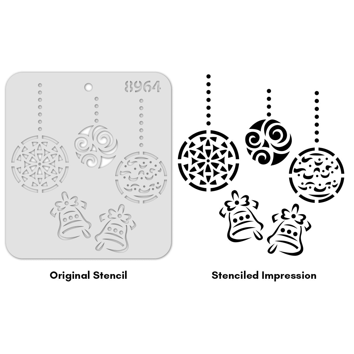 iCraft Multi-Surface Stencils - Perfect for Walls, DIY & Resin Art Projects | Reusable |Mini Stencil 4"x 4"-8964