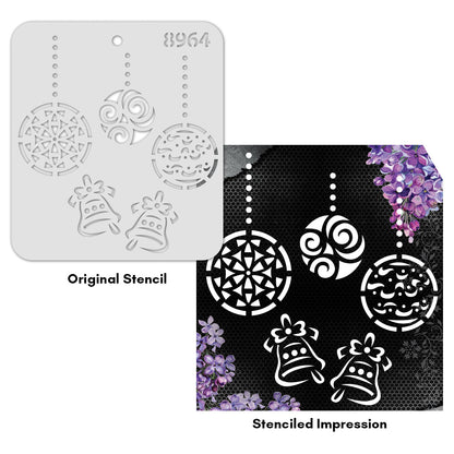 iCraft Multi-Surface Stencils - Perfect for Walls, DIY & Resin Art Projects | Reusable |Mini Stencil 4"x 4"-8964