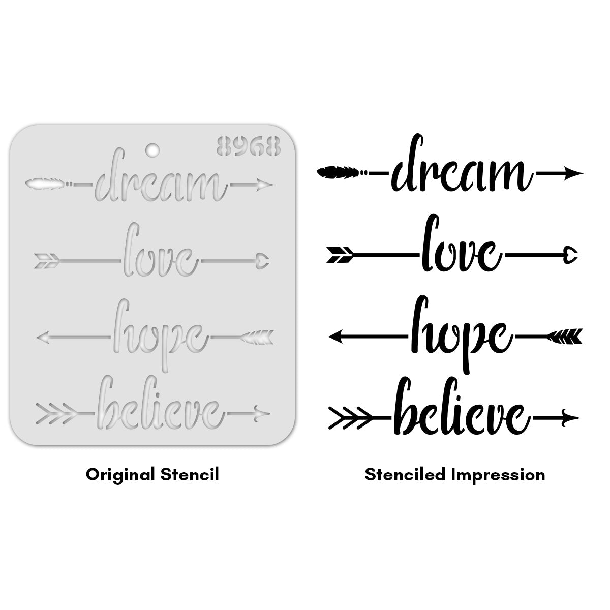 iCraft Multi-Surface Stencils - Perfect for Walls, DIY & Resin Art Projects | Reusable |Mini Stencil 4"x 4"-8968
