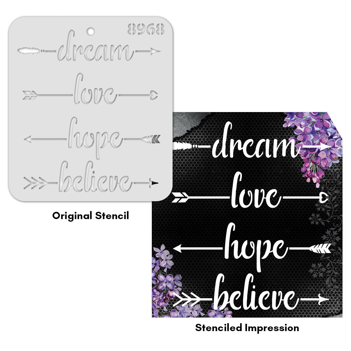 iCraft Multi-Surface Stencils - Perfect for Walls, DIY & Resin Art Projects | Reusable |Mini Stencil 4"x 4"-8968