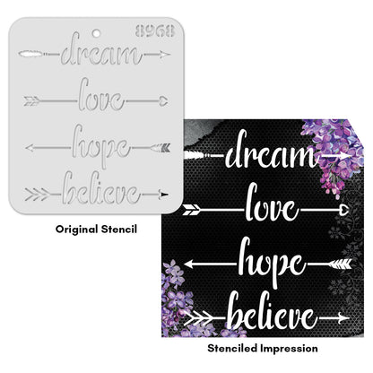 iCraft Multi-Surface Stencils - Perfect for Walls, DIY & Resin Art Projects | Reusable |Mini Stencil 4"x 4"-8968