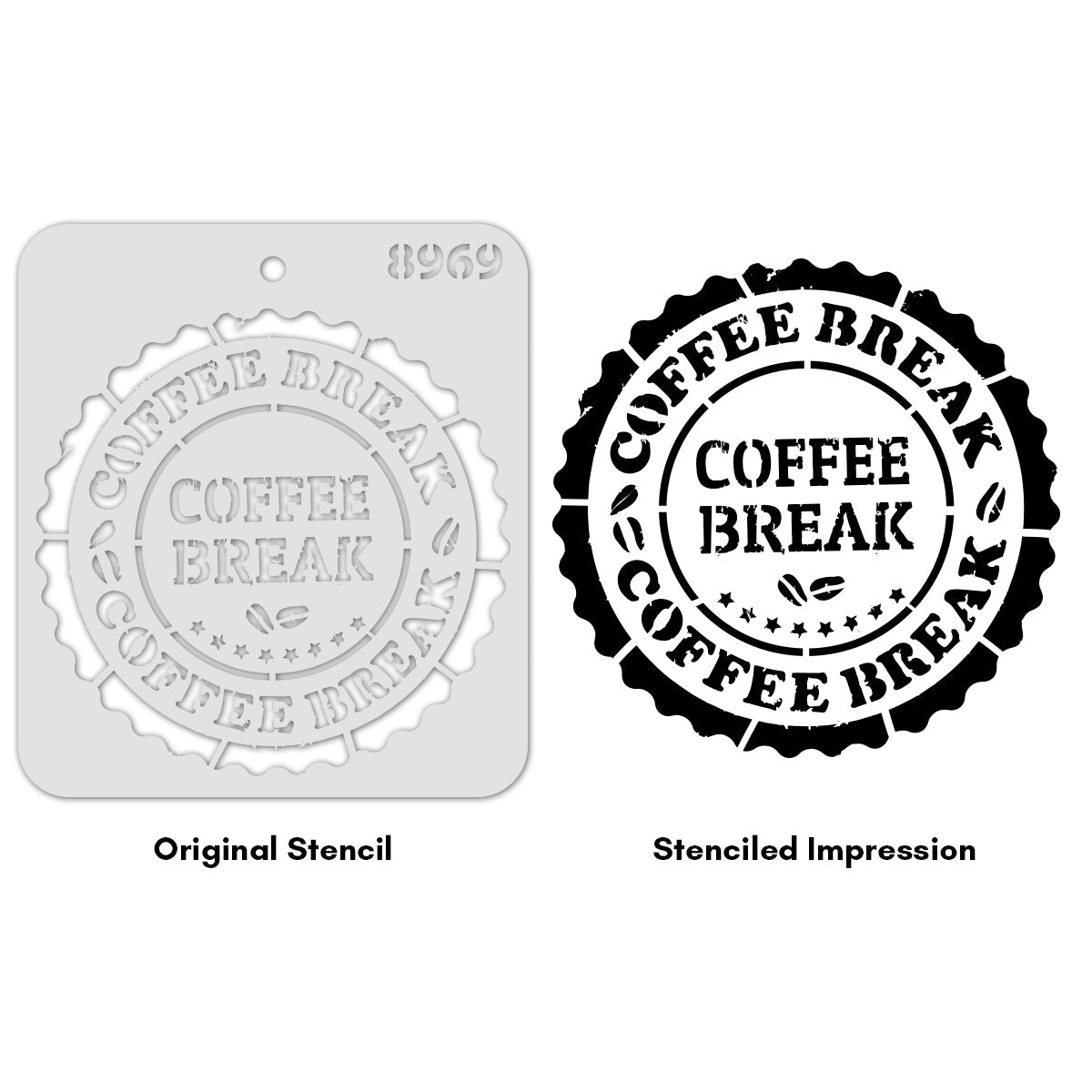 iCraft Multi-Surface Stencils - Perfect for Walls, DIY & Resin Art Projects | Reusable |Mini Stencil 4"x 4"-8969