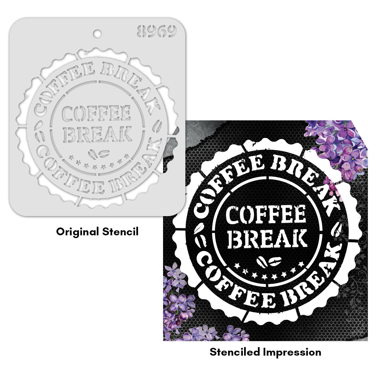 iCraft Multi-Surface Stencils - Perfect for Walls, DIY & Resin Art Projects | Reusable |Mini Stencil 4"x 4"-8969