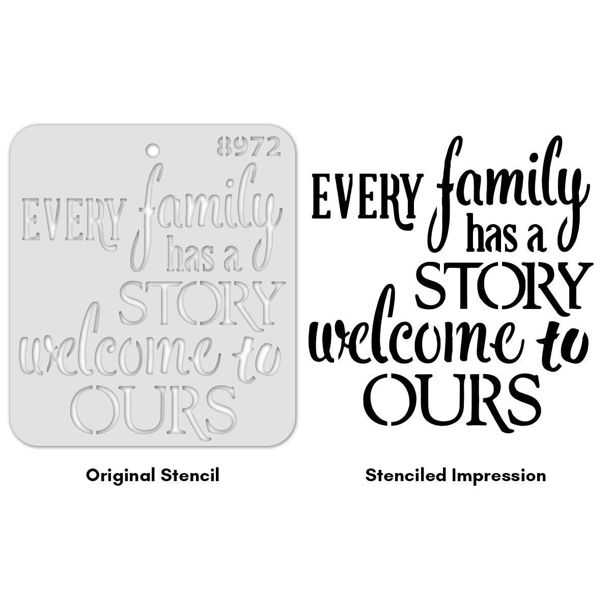 iCraft Multi-Surface Stencils - Perfect for Walls, DIY & Resin Art Projects | Reusable |Mini Stencil 4"x 4"-8972
