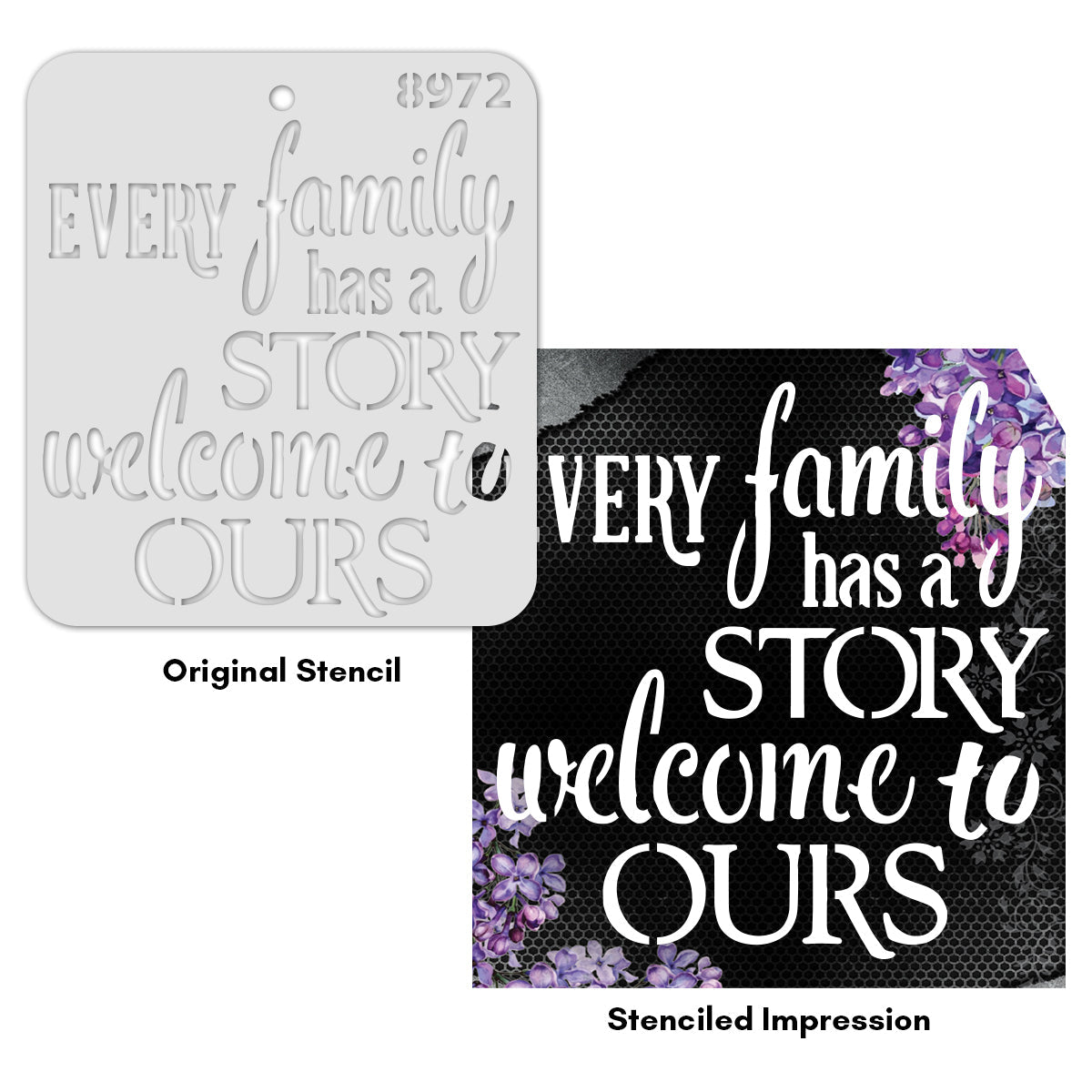 iCraft Multi-Surface Stencils - Perfect for Walls, DIY & Resin Art Projects | Reusable |Mini Stencil 4"x 4"-8972