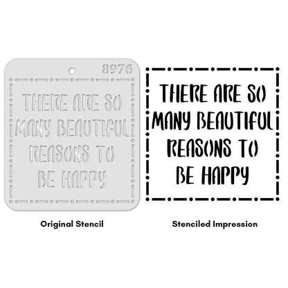 iCraft Multi-Surface Stencils - Perfect for Walls, DIY & Resin Art Projects | Reusable |Mini Stencil 4"x 4"-8976