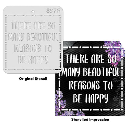 iCraft Multi-Surface Stencils - Perfect for Walls, DIY & Resin Art Projects | Reusable |Mini Stencil 4"x 4"-8976