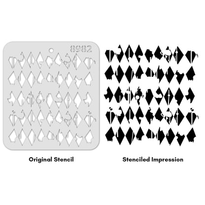 iCraft Multi-Surface Stencils - Perfect for Walls, DIY & Resin Art Projects | Reusable |Mini Stencil 4"x 4"-8982