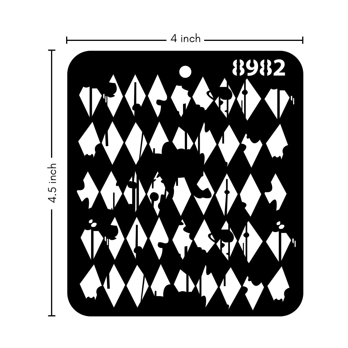 iCraft Multi-Surface Stencils - Perfect for Walls, DIY & Resin Art Projects | Reusable |Mini Stencil 4"x 4"-8982