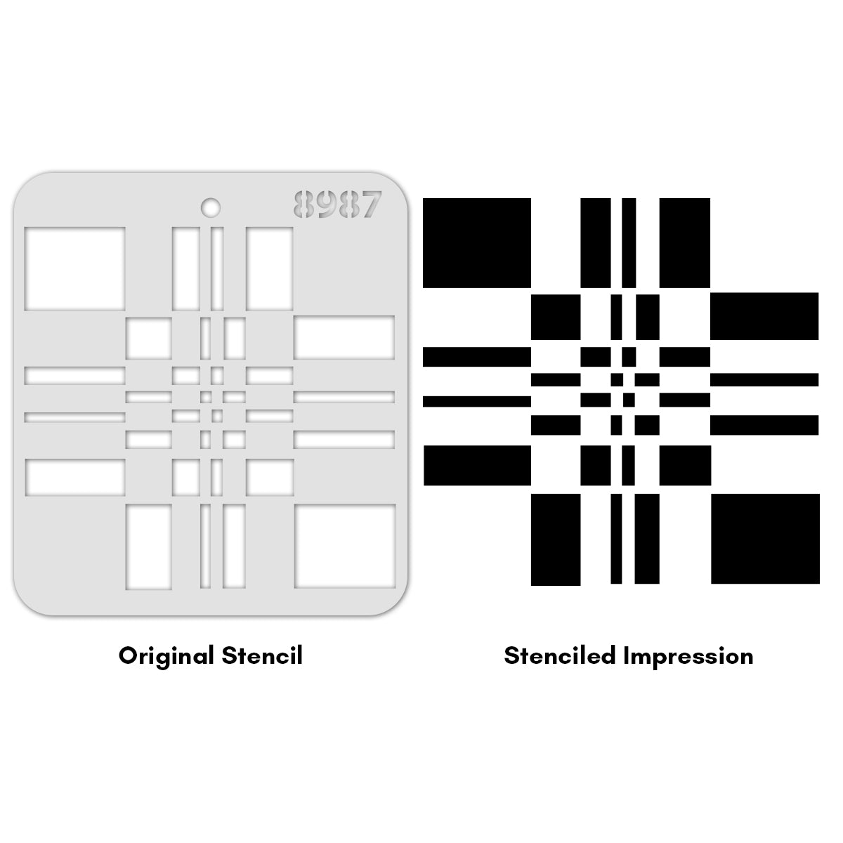 iCraft Multi-Surface Stencils - Perfect for Walls, DIY & Resin Art Projects | Reusable |Mini Stencil 4"x 4"-8987