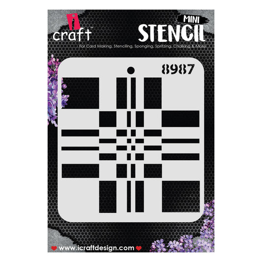 iCraft Multi-Surface Stencils - Perfect for Walls, DIY & Resin Art Projects | Reusable |Mini Stencil 4"x 4"-8987