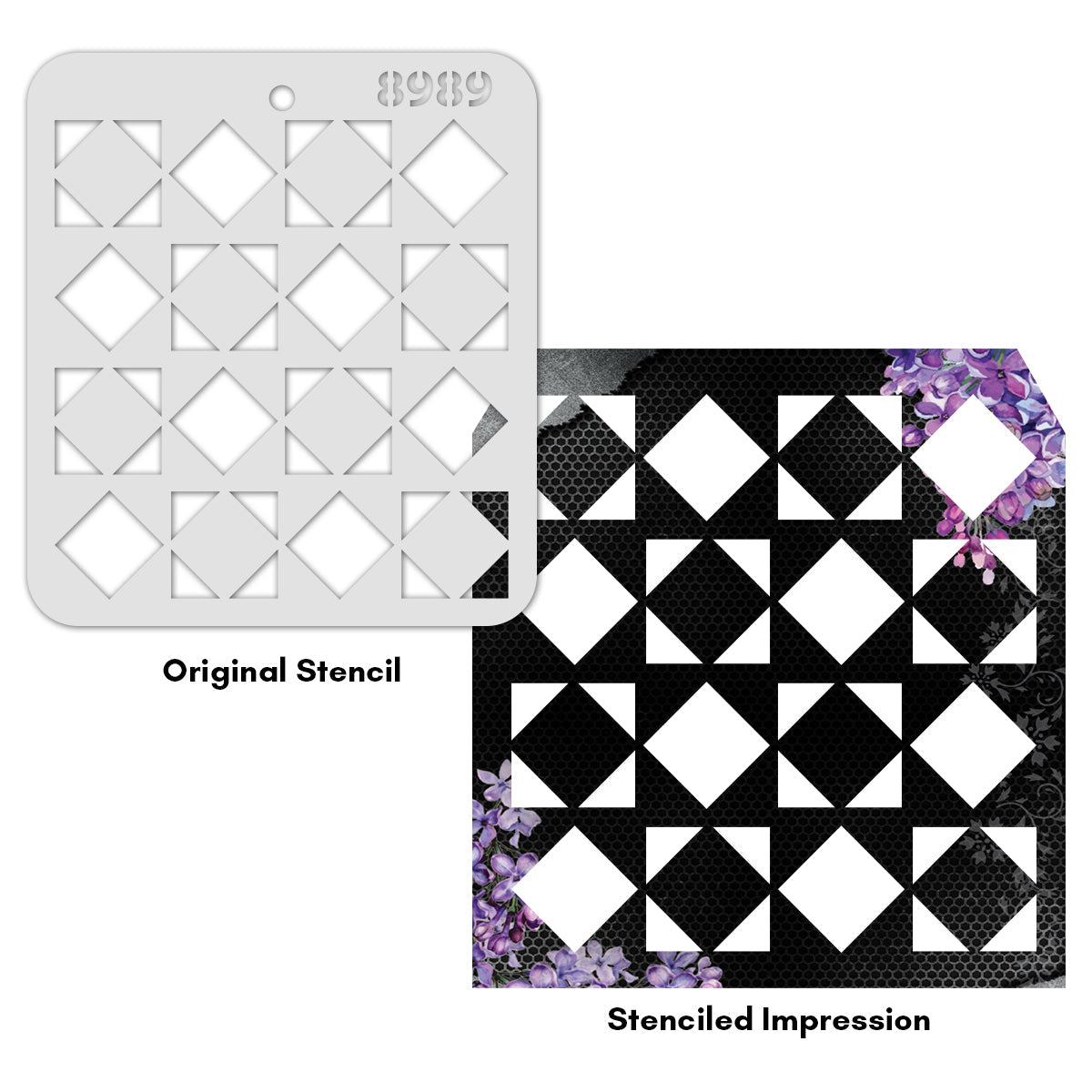 iCraft Multi-Surface Stencils - Perfect for Walls, DIY & Resin Art Projects | Reusable |Mini Stencil 4"x 4"-8989