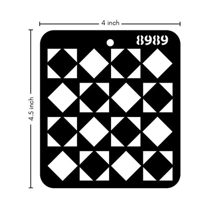 iCraft Multi-Surface Stencils - Perfect for Walls, DIY & Resin Art Projects | Reusable |Mini Stencil 4"x 4"-8989
