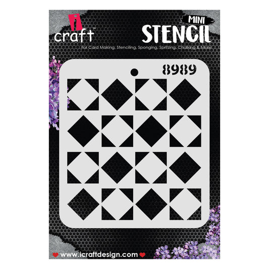 iCraft Multi-Surface Stencils - Perfect for Walls, DIY & Resin Art Projects | Reusable |Mini Stencil 4"x 4"-8989