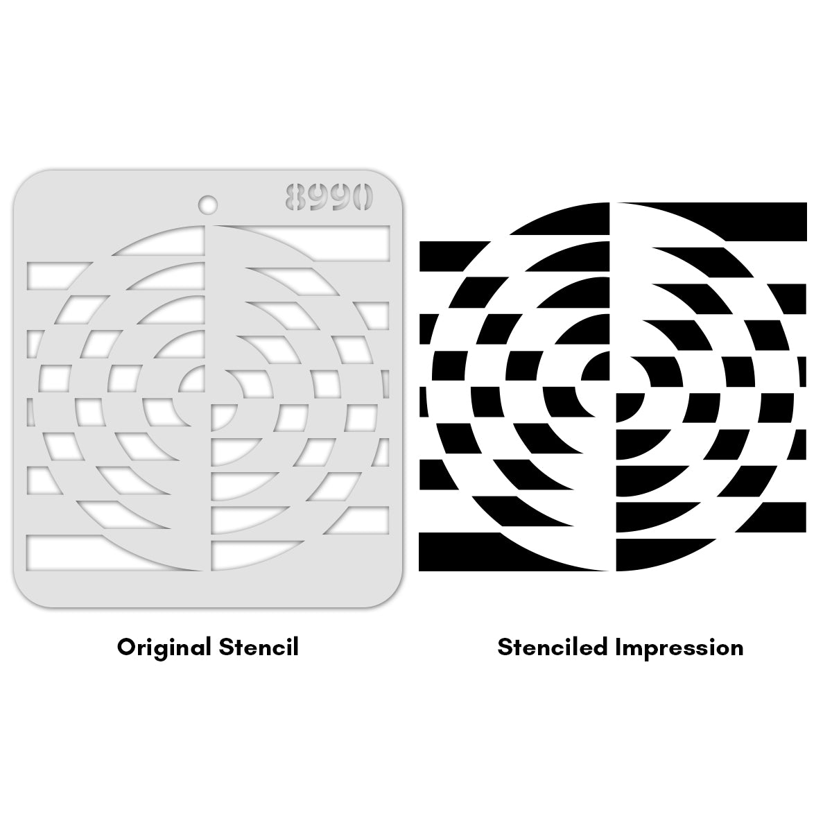 iCraft Multi-Surface Stencils - Perfect for Walls, DIY & Resin Art Projects | Reusable |Mini Stencil 4"x 4"-8990