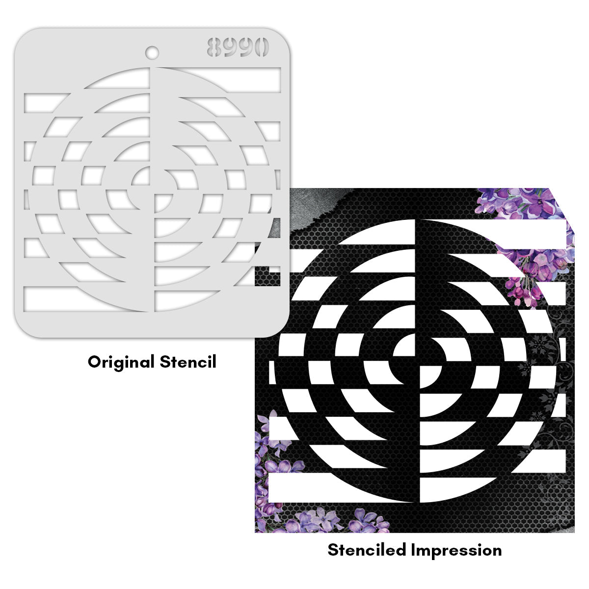 iCraft Multi-Surface Stencils - Perfect for Walls, DIY & Resin Art Projects | Reusable |Mini Stencil 4"x 4"-8990