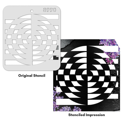 iCraft Multi-Surface Stencils - Perfect for Walls, DIY & Resin Art Projects | Reusable |Mini Stencil 4"x 4"-8990