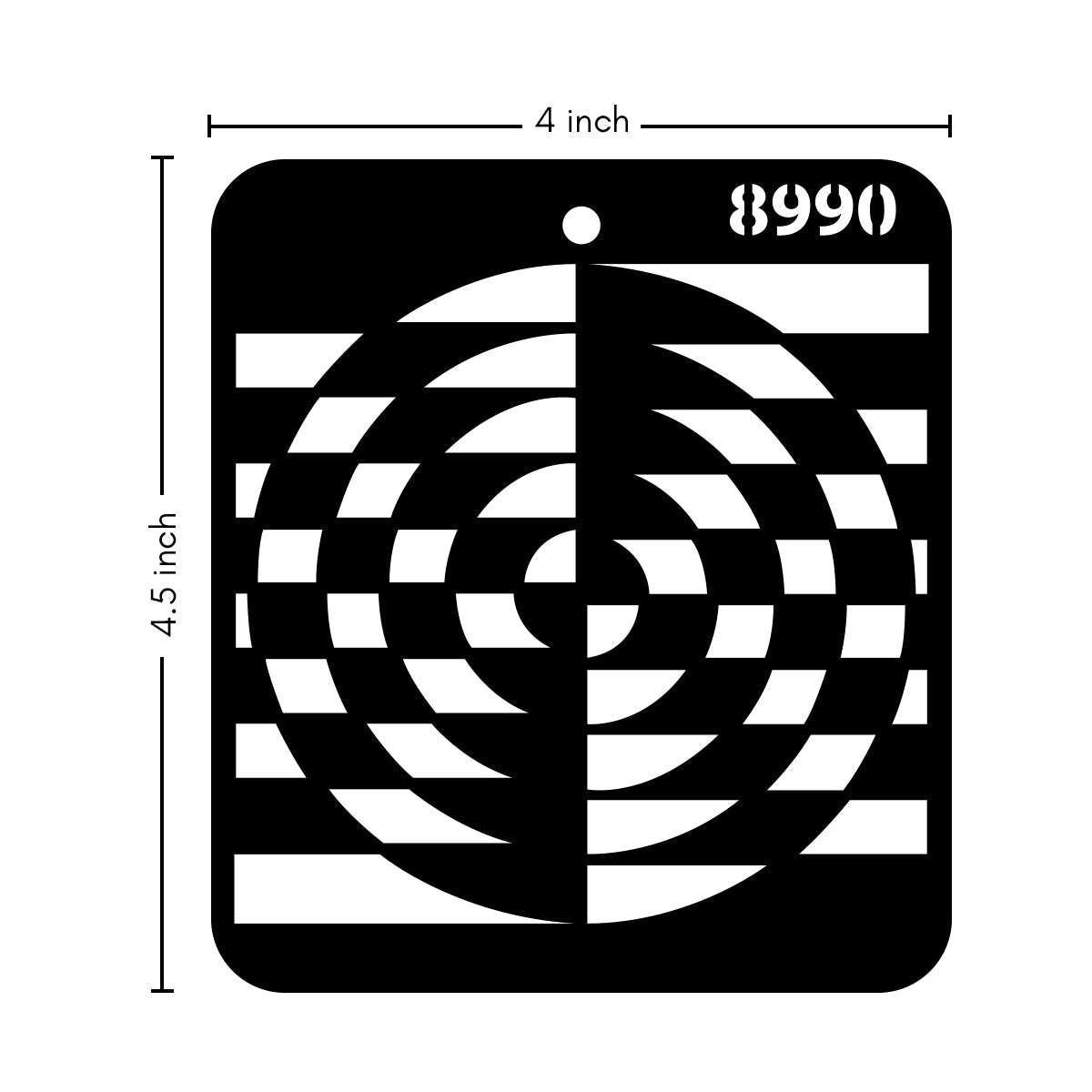 iCraft Multi-Surface Stencils - Perfect for Walls, DIY & Resin Art Projects | Reusable |Mini Stencil 4"x 4"-8990