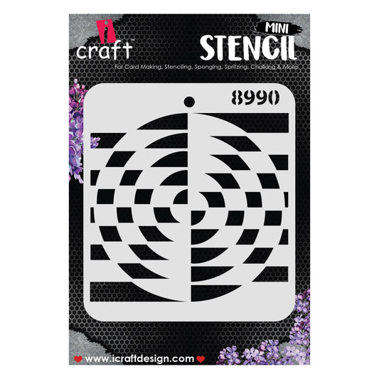 iCraft Multi-Surface Stencils - Perfect for Walls, DIY & Resin Art Projects | Reusable |Mini Stencil 4"x 4"-8990