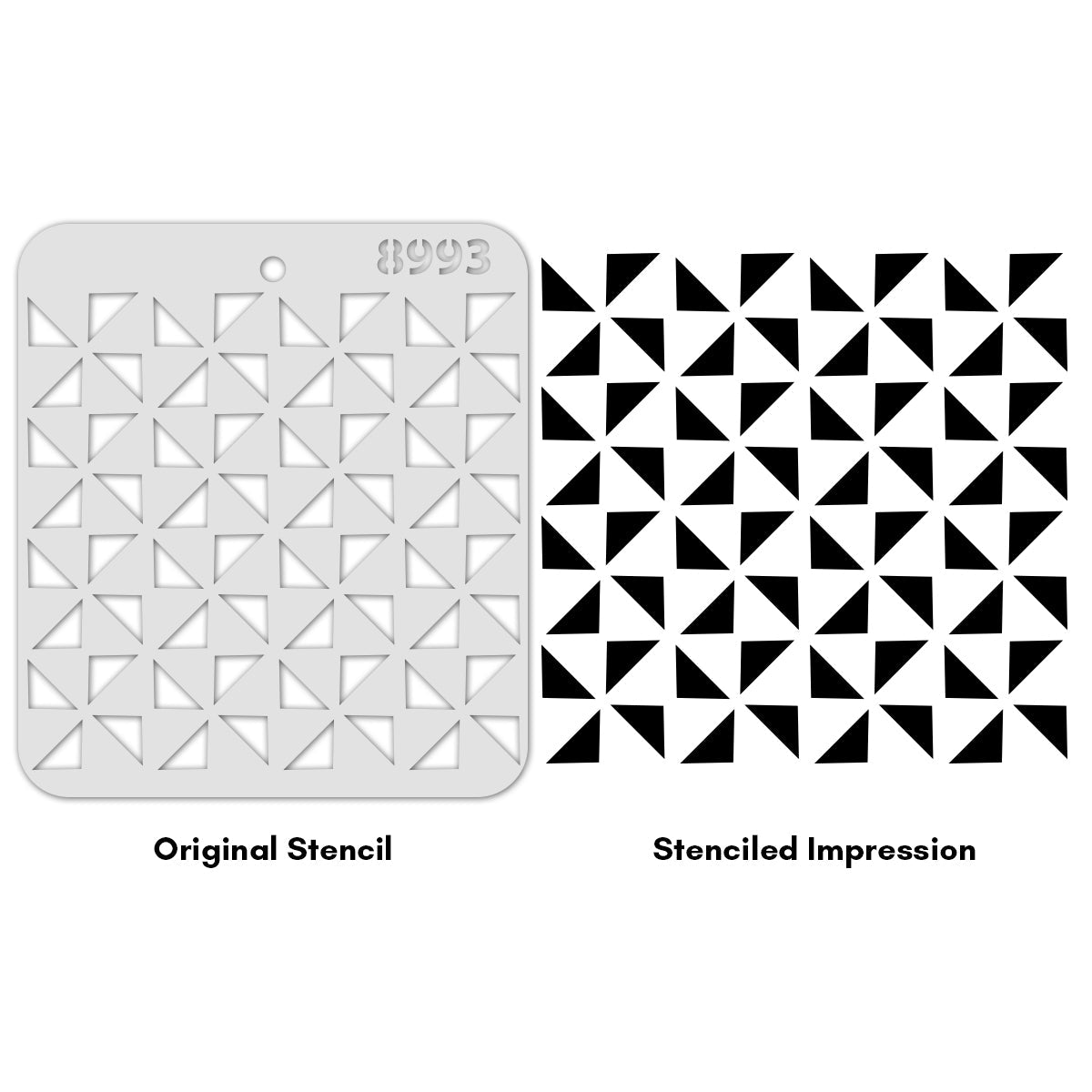 iCraft Multi-Surface Stencils - Perfect for Walls, DIY & Resin Art Projects | Reusable |Mini Stencil 4"x 4"-8993