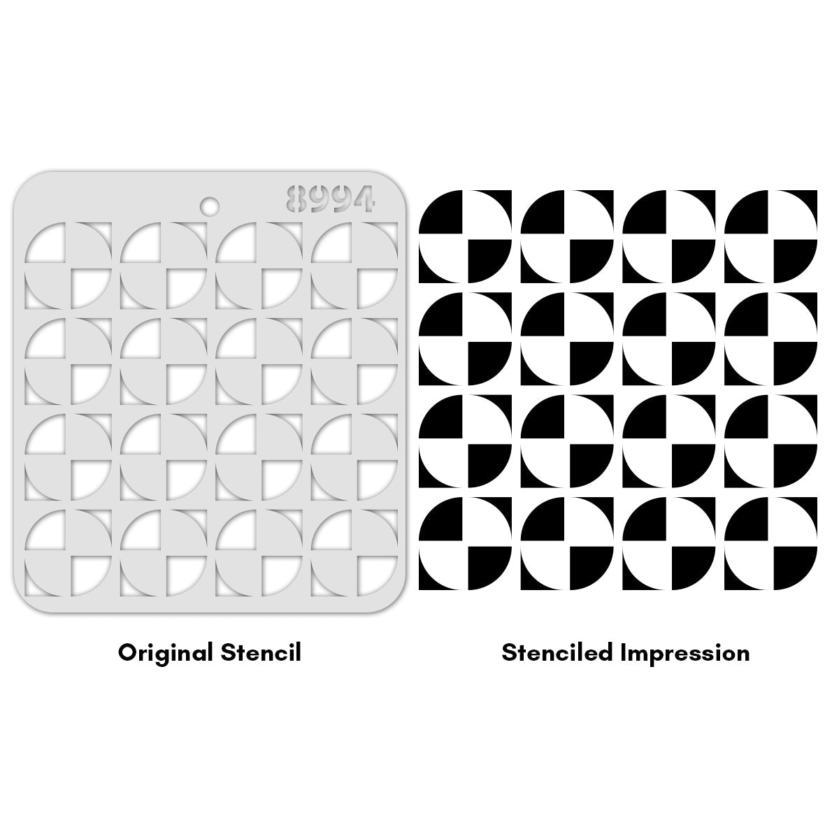 iCraft Multi-Surface Stencils - Perfect for Walls, DIY & Resin Art Projects | Reusable |Mini Stencil 4"x 4"-8994