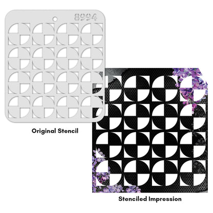 iCraft Multi-Surface Stencils - Perfect for Walls, DIY & Resin Art Projects | Reusable |Mini Stencil 4"x 4"-8994