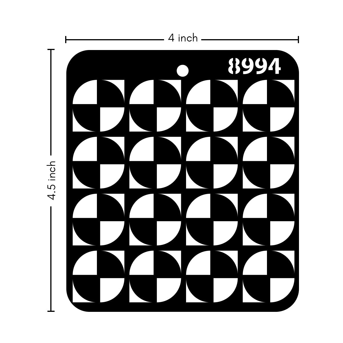 iCraft Multi-Surface Stencils - Perfect for Walls, DIY & Resin Art Projects | Reusable |Mini Stencil 4"x 4"-8994