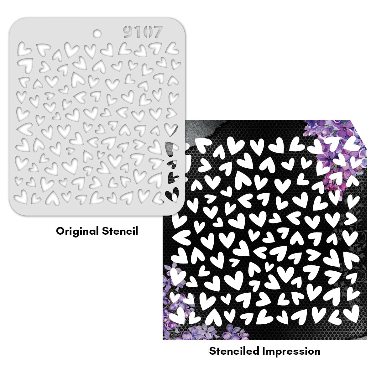iCraft Multi-Surface Stencils - Perfect for Walls, DIY & Resin Art Projects | Reusable |Mini Stencil 4"x 4"-9107