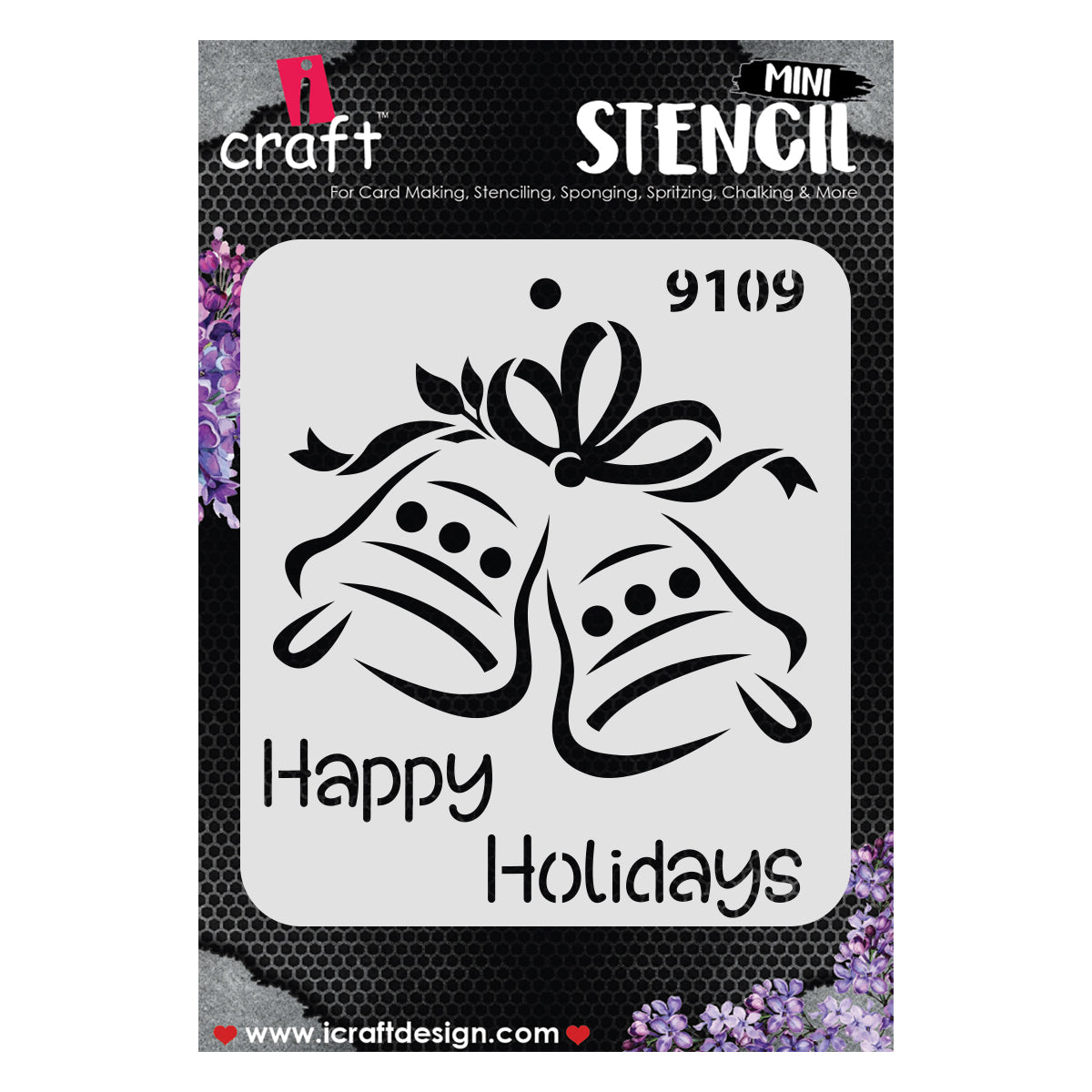 iCraft Multi-Surface Stencils - Perfect for Walls, DIY & Resin Art Projects | Reusable |Mini Stencil 4"x 4"-9109