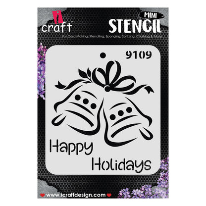 iCraft Multi-Surface Stencils - Perfect for Walls, DIY & Resin Art Projects | Reusable |Mini Stencil 4"x 4"-9109