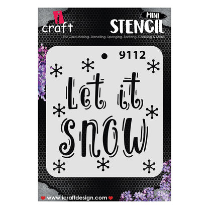 iCraft Multi-Surface Stencils - Perfect for Walls, DIY & Resin Art Projects | Reusable |Mini Stencil 4"x 4"-9112