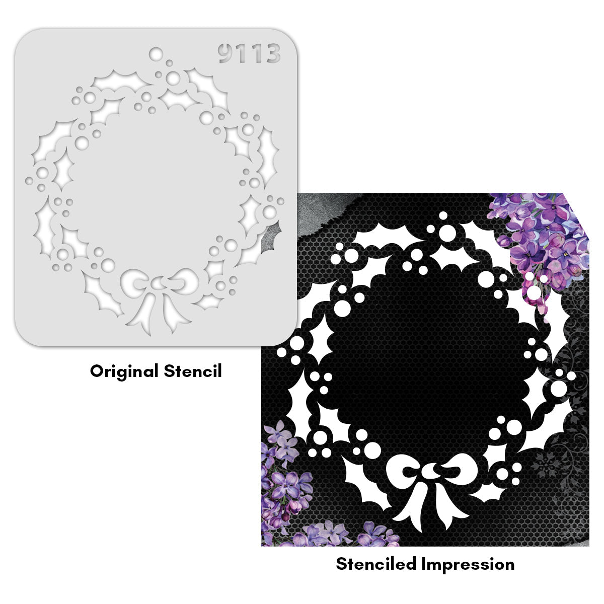 iCraft Multi-Surface Stencils - Perfect for Walls, DIY & Resin Art Projects | Reusable |Mini Stencil 4"x 4"-9113
