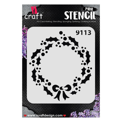 iCraft Multi-Surface Stencils - Perfect for Walls, DIY & Resin Art Projects | Reusable |Mini Stencil 4"x 4"-9113