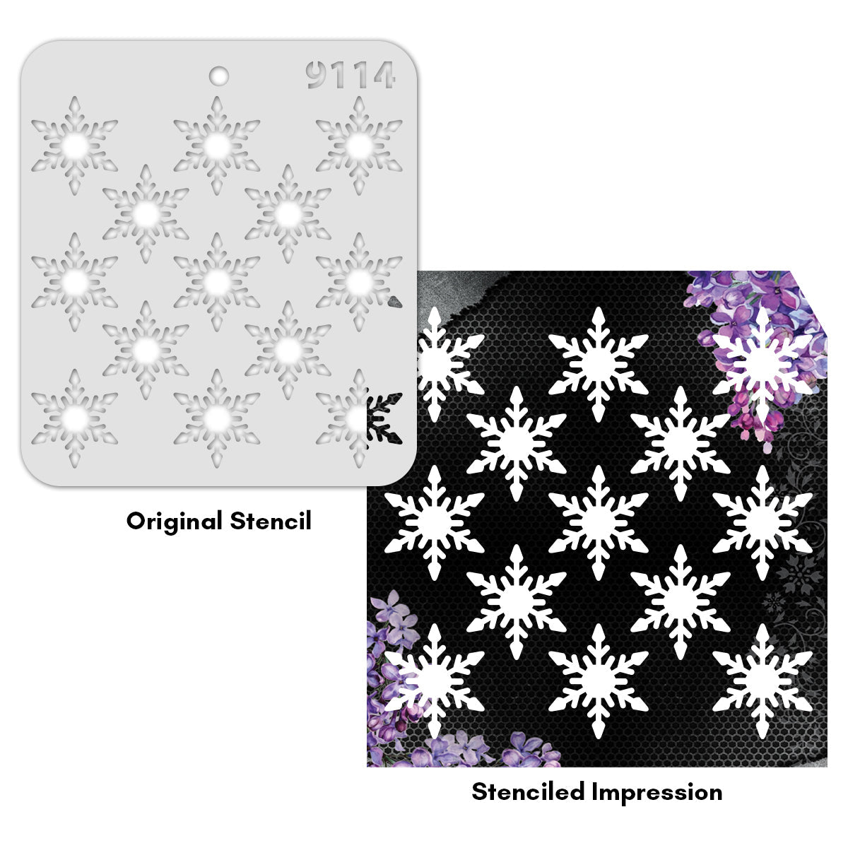 iCraft Multi-Surface Stencils - Perfect for Walls, DIY & Resin Art Projects | Reusable |Mini Stencil 4"x 4"-9114