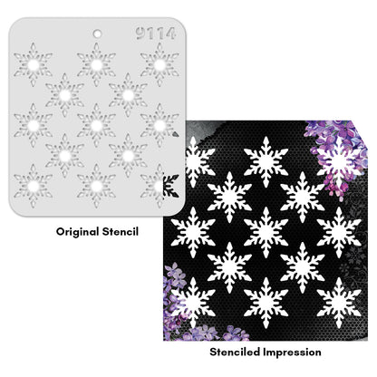 iCraft Multi-Surface Stencils - Perfect for Walls, DIY & Resin Art Projects | Reusable |Mini Stencil 4"x 4"-9114