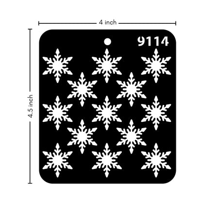 iCraft Multi-Surface Stencils - Perfect for Walls, DIY & Resin Art Projects | Reusable |Mini Stencil 4"x 4"-9114