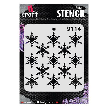 iCraft Multi-Surface Stencils - Perfect for Walls, DIY & Resin Art Projects | Reusable |Mini Stencil 4"x 4"-9114
