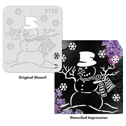iCraft Multi-Surface Stencils - Perfect for Walls, DIY & Resin Art Projects | Reusable |Mini Stencil 4"x 4"-9115