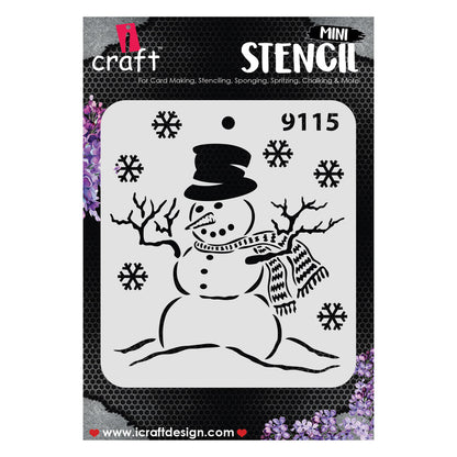iCraft Multi-Surface Stencils - Perfect for Walls, DIY & Resin Art Projects | Reusable |Mini Stencil 4"x 4"-9115