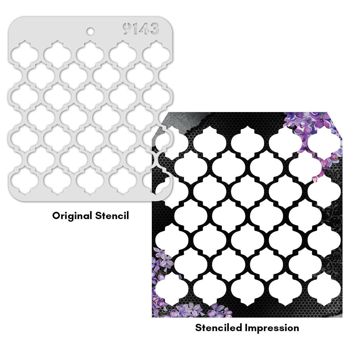 iCraft Multi-Surface Stencils - Perfect for Walls, DIY & Resin Art Projects | Reusable |Mini Stencil 4"x 4"-9143