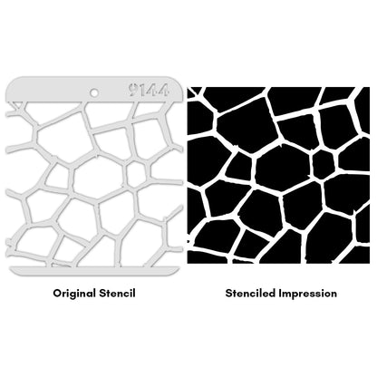 iCraft Multi-Surface Stencils - Perfect for Walls, DIY & Resin Art Projects | Reusable |Mini Stencil 4"x 4"-9144