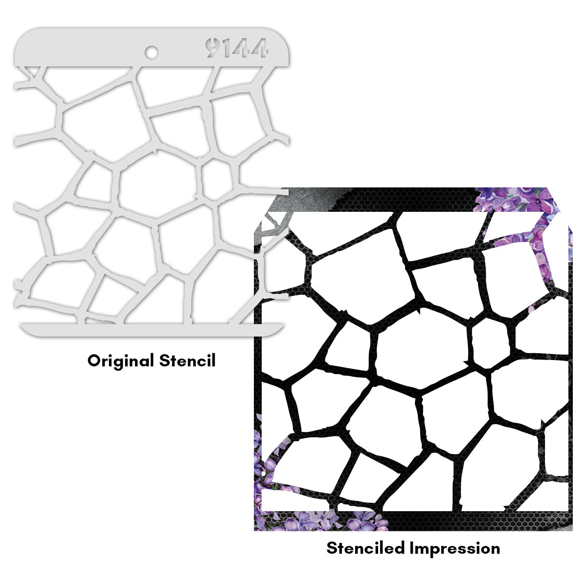 iCraft Multi-Surface Stencils - Perfect for Walls, DIY & Resin Art Projects | Reusable |Mini Stencil 4"x 4"-9144