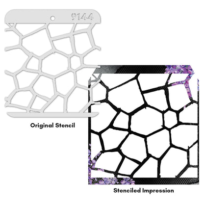 iCraft Multi-Surface Stencils - Perfect for Walls, DIY & Resin Art Projects | Reusable |Mini Stencil 4"x 4"-9144